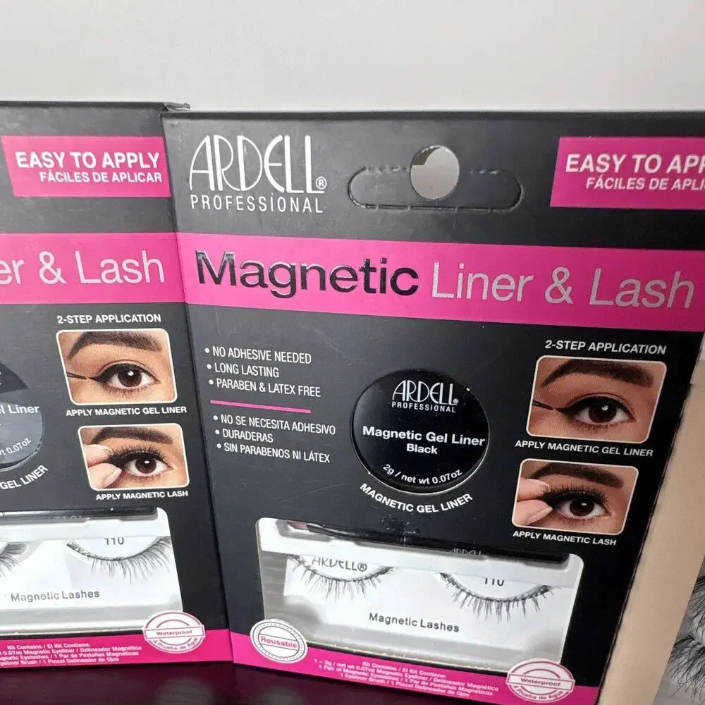 Ardell Naked Lashes 422 + Magnetic Liner & Lash 110 Set Black LOT - Picture 4 of 6